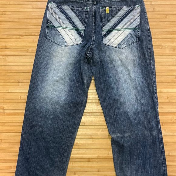 Southpole Y2K Wide Leg JNCO Style Baggy Size 32 Mens Jeans - Picture 2 of 9